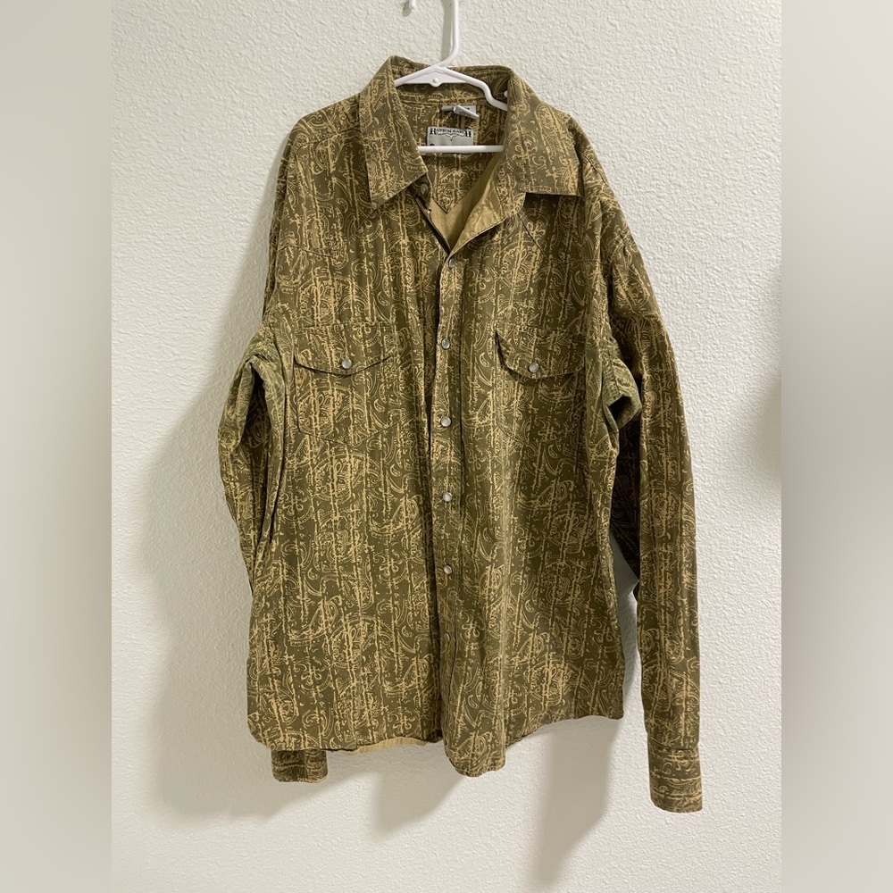 Ransom Ranch men’s XL snap front western shirt
